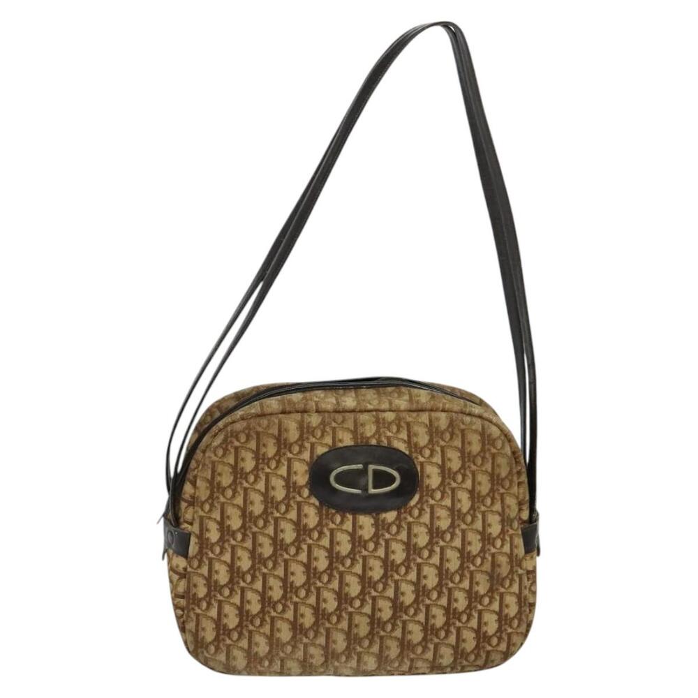 DIOR Trotter Canvas Shoulder Bag Brown - Picture 13 of 16